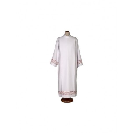 Alba sacerdotal blanca con forro canónico (24)