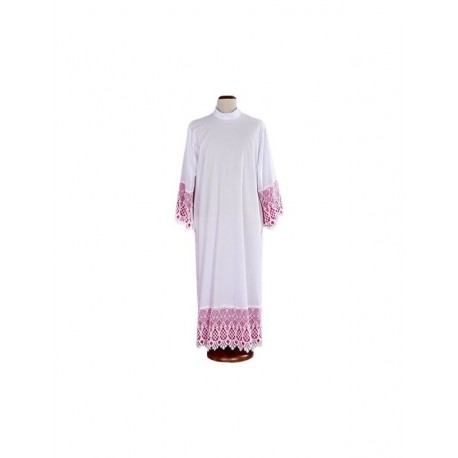 Alba sacerdotal blanca con forro canónico (34)