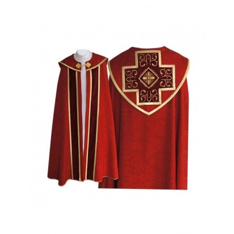 Capa bordada motivo gótico - rojo (85)