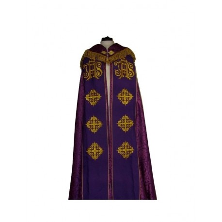 Capa bordada - IHS (colores litúrgicos) - roseta