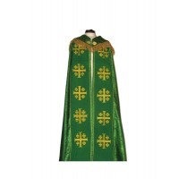Capa bordada - Cruz de Jerusalén verde - roseta (3)