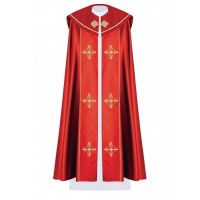 Manto litúrgico bordado Cruz - rojo (39)