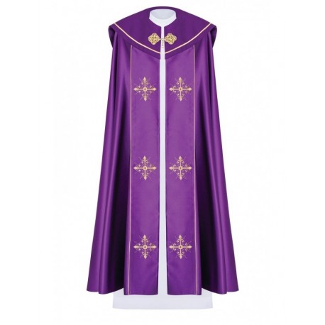 Manto litúrgico Cruz bordada - morado (40)