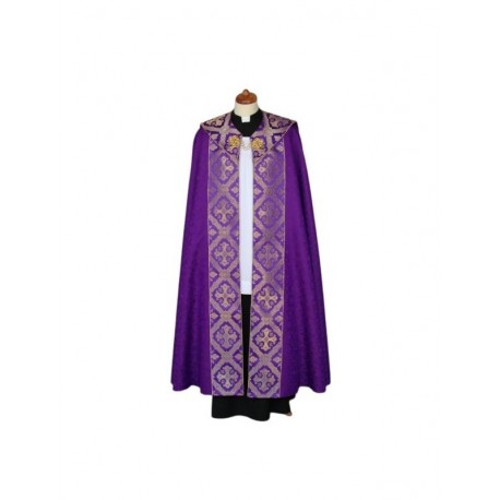 Damasco bordado con capa morada (60)
