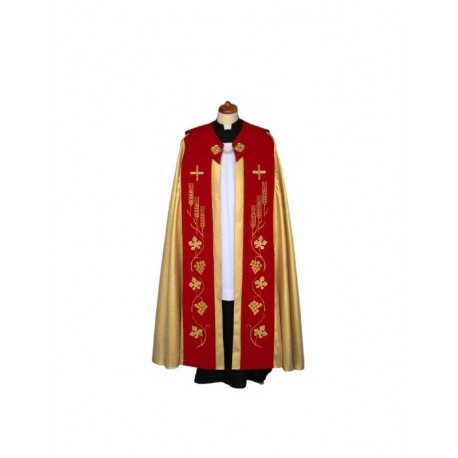 Capa bordada en rojo dorado (71)