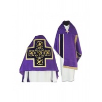 Velo litúrgico púrpura con borlas (42)
