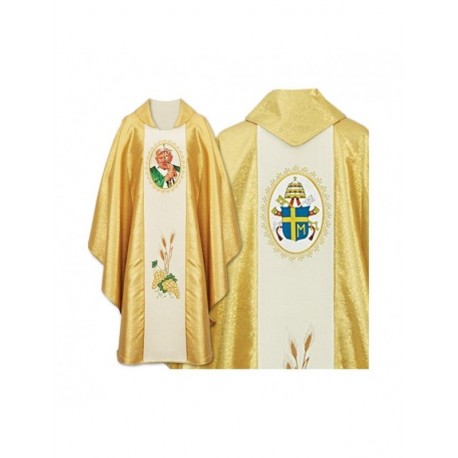 Casulla con la imagen de Juan Pablo II