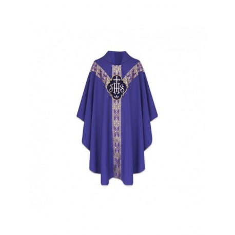 Casulla semigótica IHS - colores litúrgicos (13)