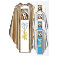 Casulla con imagen bordada - Nuestra Señora de Kozielsk