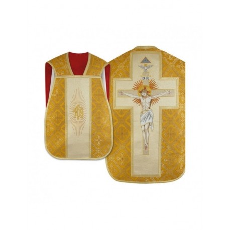 Casulla romana bordada - Cristo en la cruz (20)