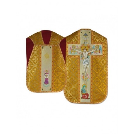 Casulla romana bordada - Cristo en la cruz (22)