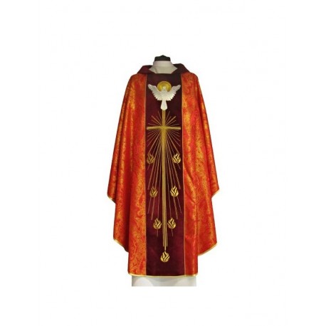 Casulla bordada con Espíritu Santo - terciopelo (6)