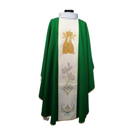 Casulla verde de Nuestra Señora del Liquen