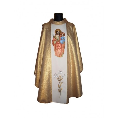 Casulla bordada con la imagen de San José (13)