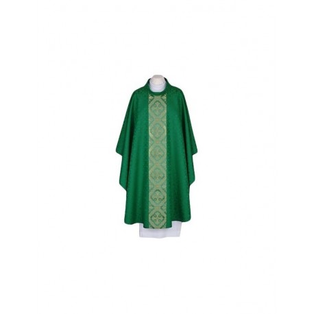 Casulla bordada verde - tejida, cinturón elegante (56)