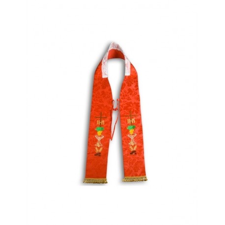 Estola de sacerdote bordada - roja (11)