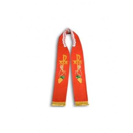 Estola de sacerdote bordada - roja (18)