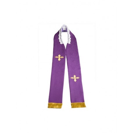 Estola de sacerdote bordada - morada (3)
