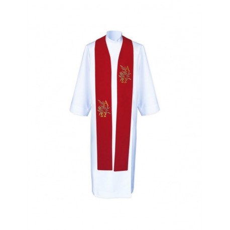 Estola sacerdotal Alfa y Omega - bordada (4)