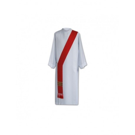 Estola de diácono roja - jacquard