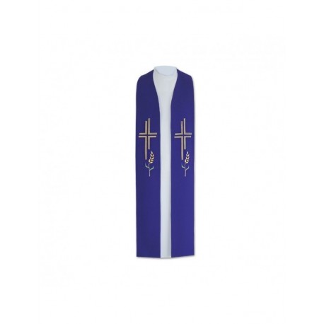 Estola de sacerdote bordada Cruces+cruces