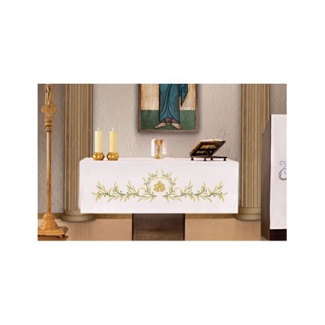 Mantel de altar - símbolo IHS bordado