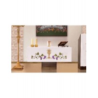 Mantel de altar - símbolo bordado cáliz, IHS, uvas