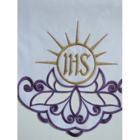 Paño de altar bordado - IHS (59)