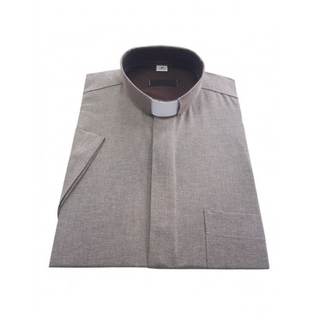 Camisa de clérigo - beige 70% algodón