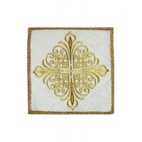 Cáliz bordado cruz blanca - tejido jacquard