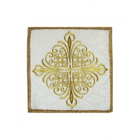 Cáliz bordado cruz blanca - tejido jacquard