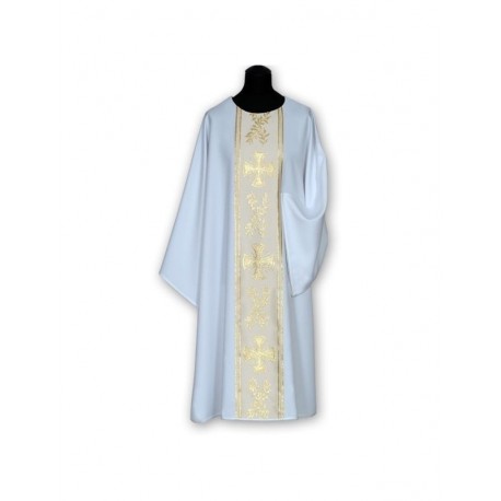 Dalmatic cinturón de oro blanco + estola