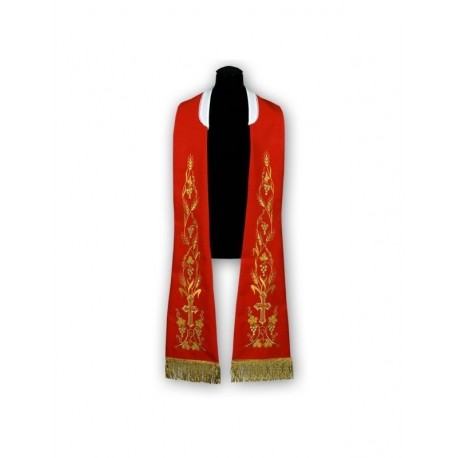 Estola roja - motivo romano, bordada (183)