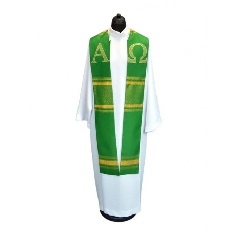 Estola verde Alfa y Omega